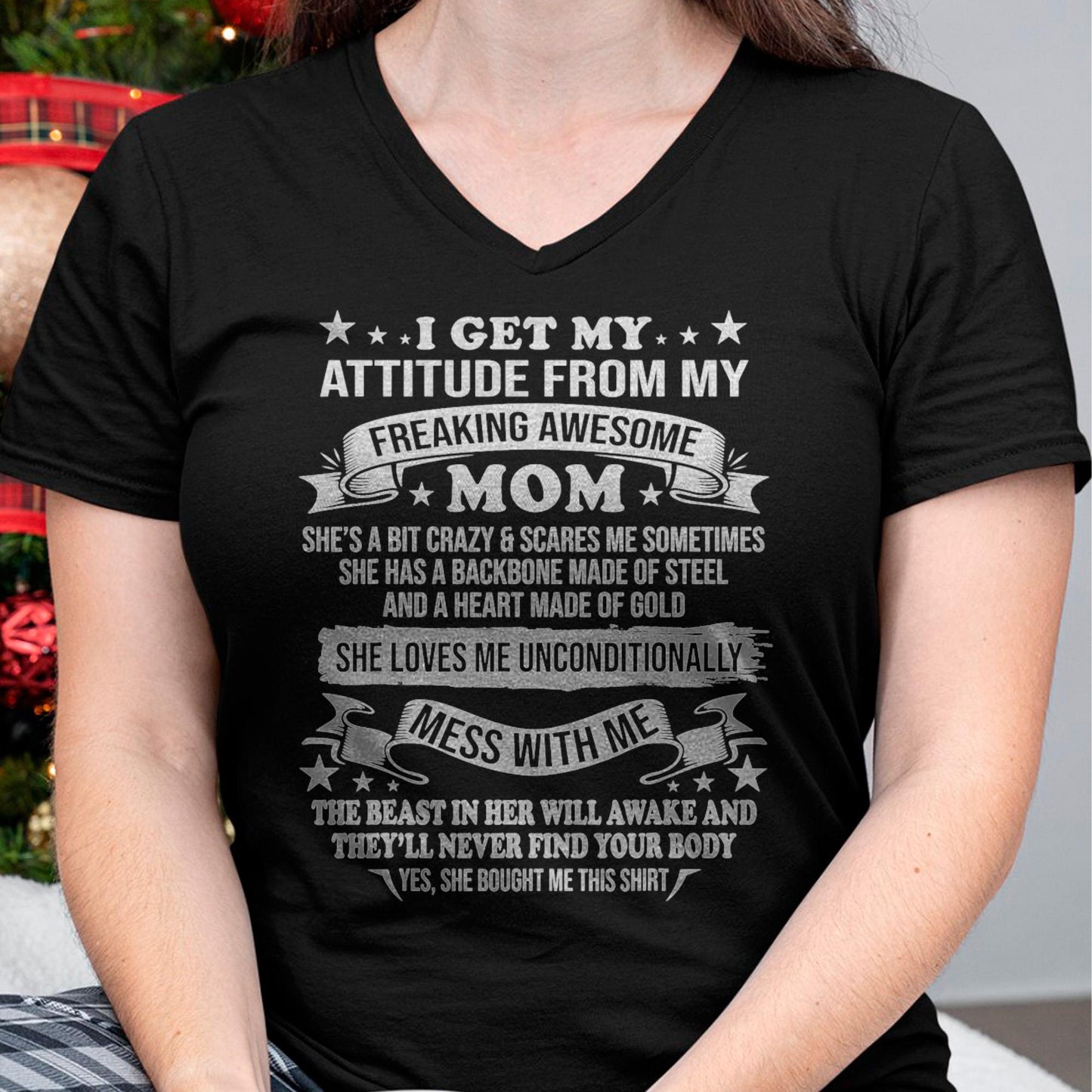 I Get My Attitude From My Freaking Awesome Mom - Gift for Daughter From Mom - EBIL00 (SKUT-2807MD)