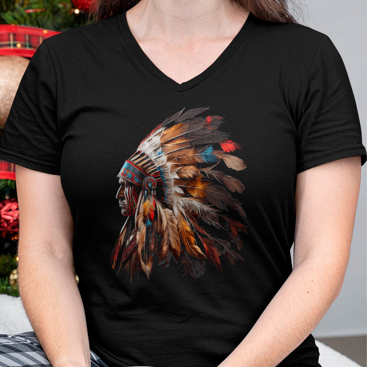 Native American T-Shirts, Vintage Native American Unisex T-Shirt/Hoodie/Sweatshirt HLT00 - Native American Indian Headdress Graphic Tees Men Women T-Shirt