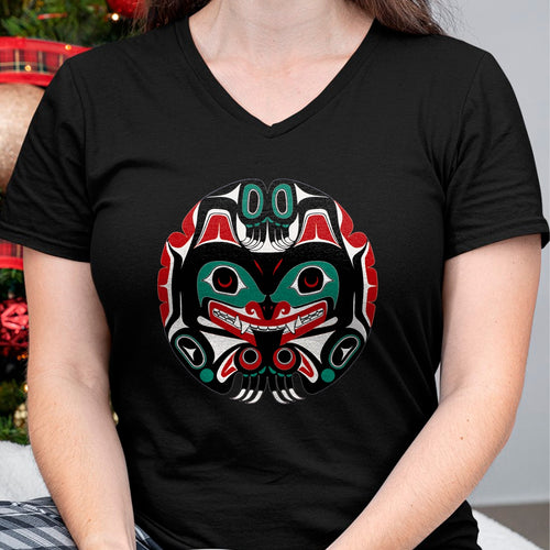 Native American T-Shirts, Vintage Native American Unisex T-Shirt/Hoodie/Sweatshirt HLT00 - Alaska Native American Art Tlingit Eagle Tribal Bear Clan T-Shirt (1)