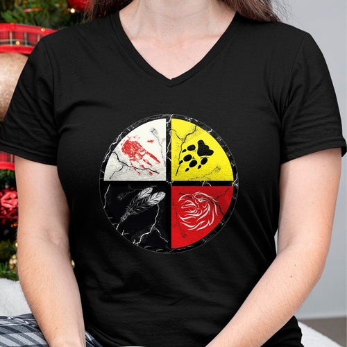 Native American T-Shirts, Vintage Native American Unisex T-Shirt/Hoodie/Sweatshirt HLT00 - Native American Medicine Wheel T-Shirt (1)