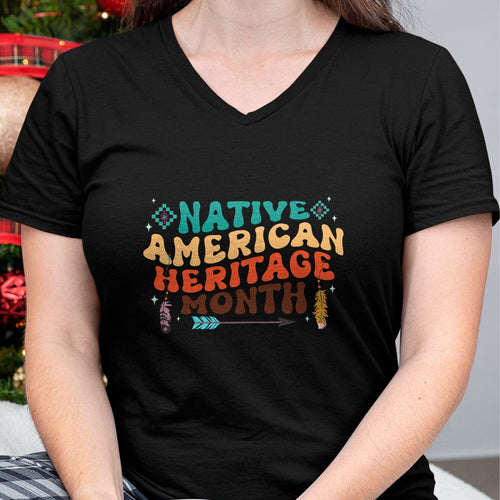 Native American T-Shirts, Vintage Native American Unisex T-Shirt/Hoodie/Sweatshirt HLT00 - National Native American Heritage Month Indigenous Women T-Shirt (1)