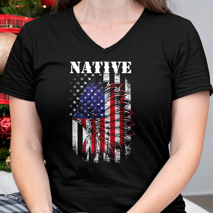 Native American T-Shirts, Vintage Native American Unisex T-Shirt/Hoodie/Sweatshirt HLT00 - Native American Flag Indigenous Native American Tribe T-Shirt (1)