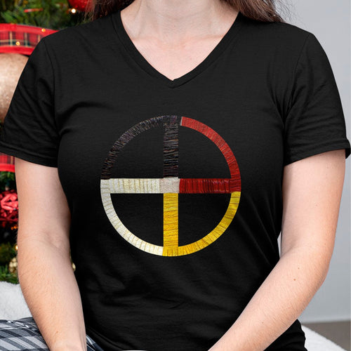 Native American T-Shirts, Vintage Native American Unisex T-Shirt/Hoodie/Sweatshirt HLT00 - Native American Indian Medicine Wheel T-Shirt (1)