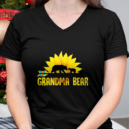 Native American T-Shirts, Vintage Native American Unisex T-Shirt/Hoodie/Sweatshirt HLT00 - Grandma Bear Sunflower Native American T-Shirt (1)