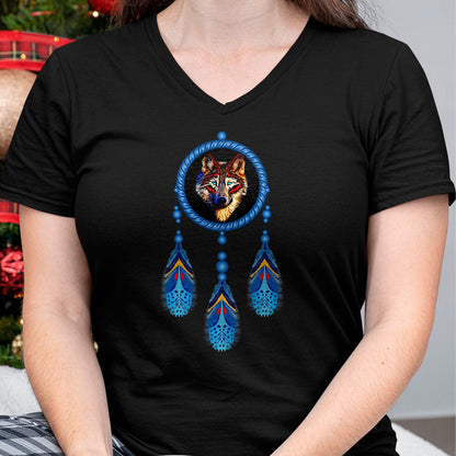 Native American T-Shirts, Vintage Native American Unisex T-Shirt/Hoodie/Sweatshirt HLT00 - Native American Timber Wolf Dream Catcher Tribal T-Shirt