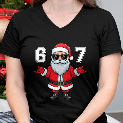 67 Meme Six Seven 6 7 Funny Santa Matching Xmas 67 Christmas T-Shirt - Christmas Unisex T-Shirt/Hoodie/Sweatshirt - HNDS00 (Copy)