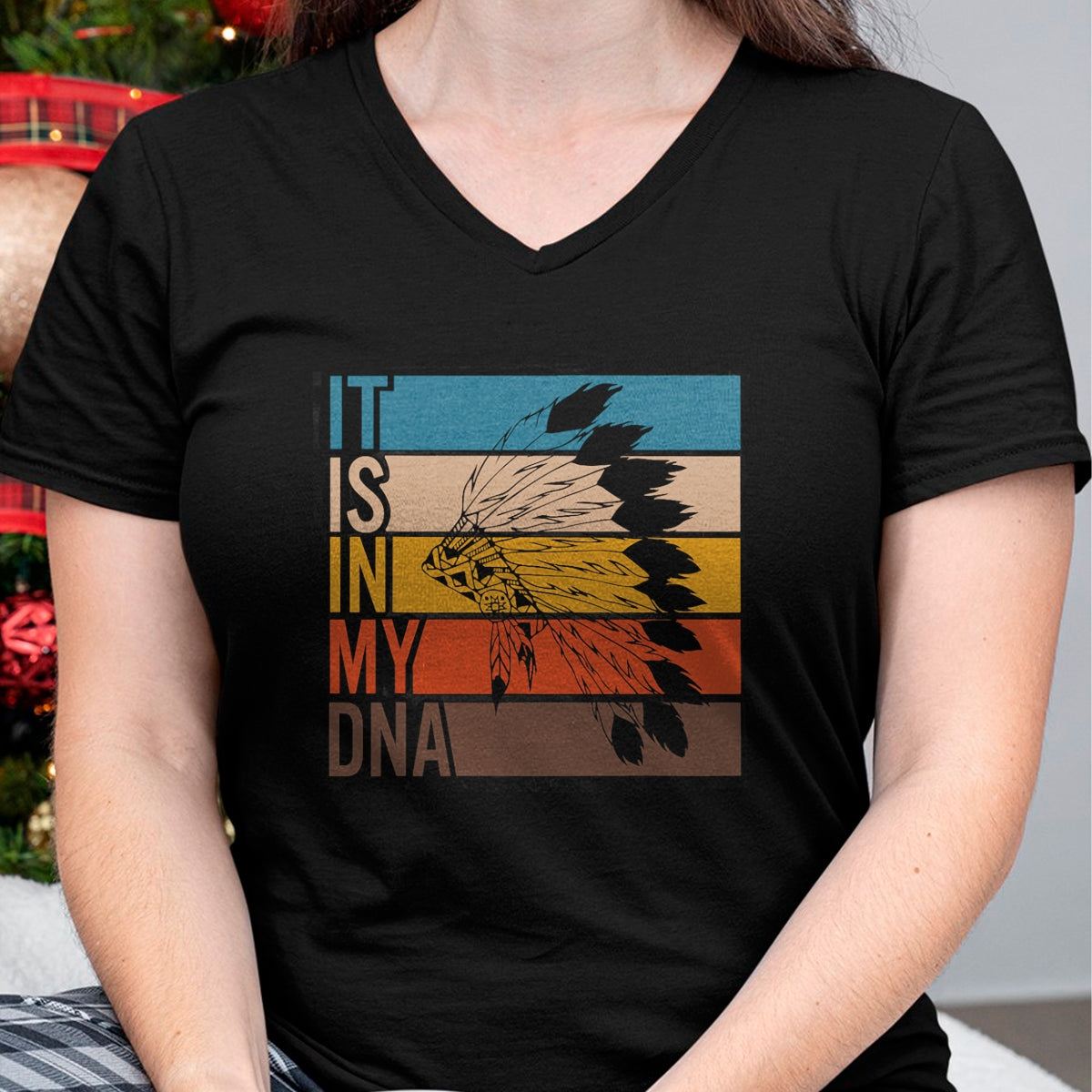 Native American T-Shirts, Vintage Native American Unisex T-Shirt/Hoodie/Sweatshirt HLT00 - It's In My DNA Retro Vintage Heritage Native American Indian T-Shirt (1)