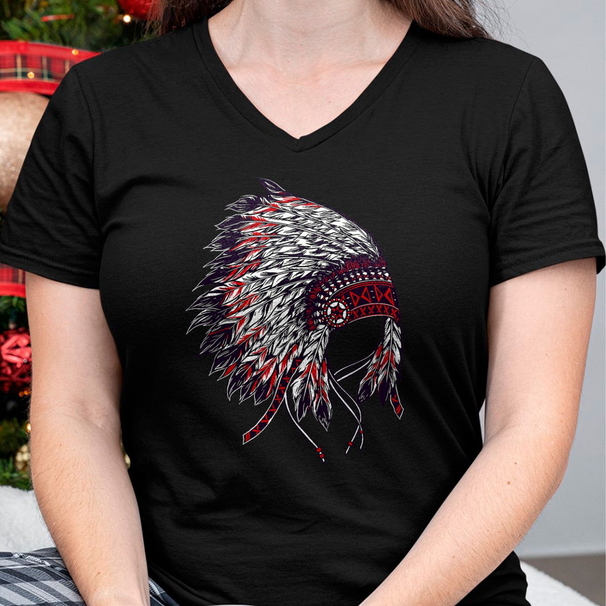 Native American T-Shirts, Vintage Native American Unisex T-Shirt/Hoodie/Sweatshirt HLT00 - Indian Headdress - Native American Roots Indigenous T-Shirt