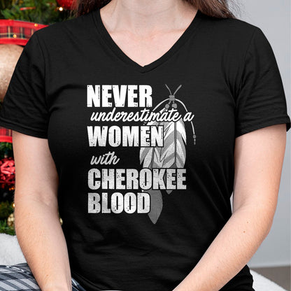 Native American T-Shirts, Vintage Native American Unisex T-Shirt/Hoodie/Sweatshirt HLT00 - American Flag - Cool Cherokee Blood Women Funny Native American Gift For Her T-Shirt (1)