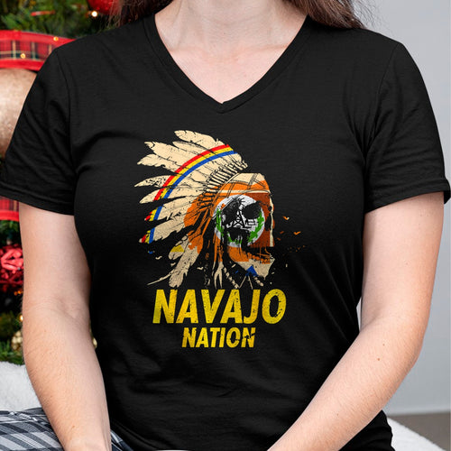 Native American T-Shirts, Vintage Native American Unisex T-Shirt/Hoodie/Sweatshirt HLT00 - American Flag - BACK PRINT Navajo-Nation Flag Native American T-Shirt (1)