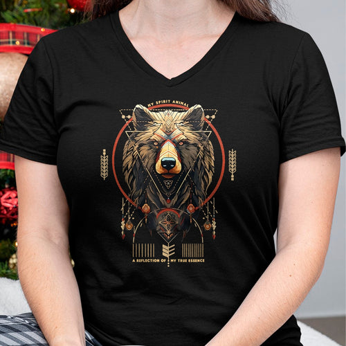 Native American T-Shirts, Vintage Native American Unisex T-Shirt/Hoodie/Sweatshirt HLT00 - American Flag - Bear Native American Mountain Forest Wildlife Bears Lover T-Shirt