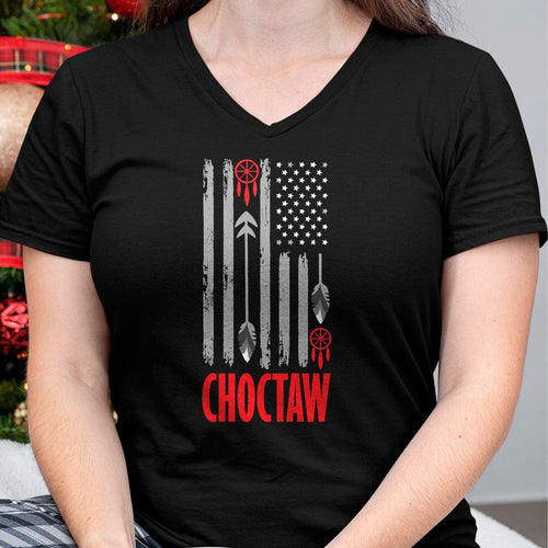 Native American T-Shirts, Vintage Native American Unisex T-Shirt/Hoodie/Sweatshirt HLT00 - American Flag - Choctaw Tribe Native American Day Indigenous Peoples Day Men T-Shirt
