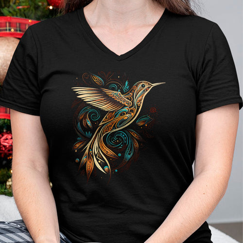 Native American T-Shirts, Vintage Native American Unisex T-Shirt/Hoodie/Sweatshirt HLT00 - Hummingbird Native American Indian Northwest Tribal Graphic T-Shirt