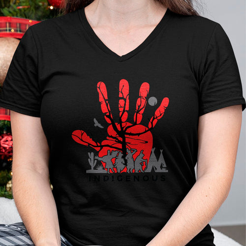 Native American T-Shirts, Vintage Native American Unisex T-Shirt/Hoodie/Sweatshirt HLT00 - Native American Indigenous Red Hand Indian Blood Themed T-Shirt (11)