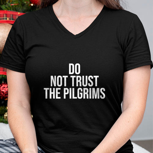 Native American T-Shirts, Vintage Native American Unisex T-Shirt/Hoodie/Sweatshirt HLT00 - American Flag - Don't Trust the Pilgrims - Thanksgiving Native American T-Shirt