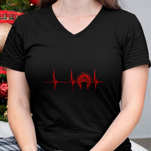 Native American T-Shirts, Vintage Native American Unisex T-Shirt/Hoodie/Sweatshirt HLT00 - Native American Headdress Indian Chief Heartbeat EKG Pulse T-Shirt