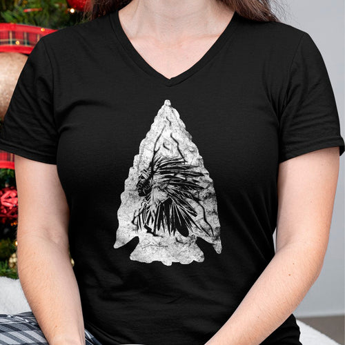 Native American T-Shirts, Vintage Native American Unisex T-Shirt/Hoodie/Sweatshirt HLT00 - American Flag - Arrowhead Hunter Indian Chief Relic Hunting Native American T-Shirt (1)