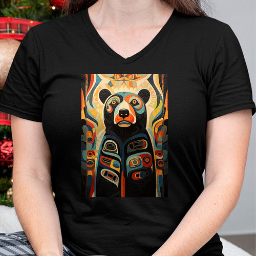 Native American T-Shirts, Vintage Native American Unisex T-Shirt/Hoodie/Sweatshirt HLT00 - Native American Art Design Spirit Bear T-Shirt