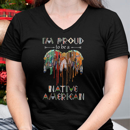 Native American T-Shirts, Vintage Native American Unisex T-Shirt/Hoodie/Sweatshirt HLT00 - I'm Proud To Be A Native American Classic T-Shirt T-Shirt (1)