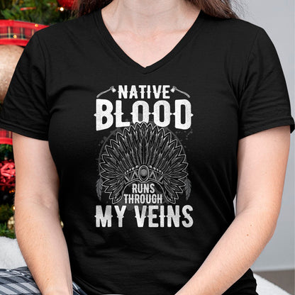 Native American T-Shirts, Vintage Native American Unisex T-Shirt/Hoodie/Sweatshirt HLT00 - Native American Blood Pride T-Shirt
