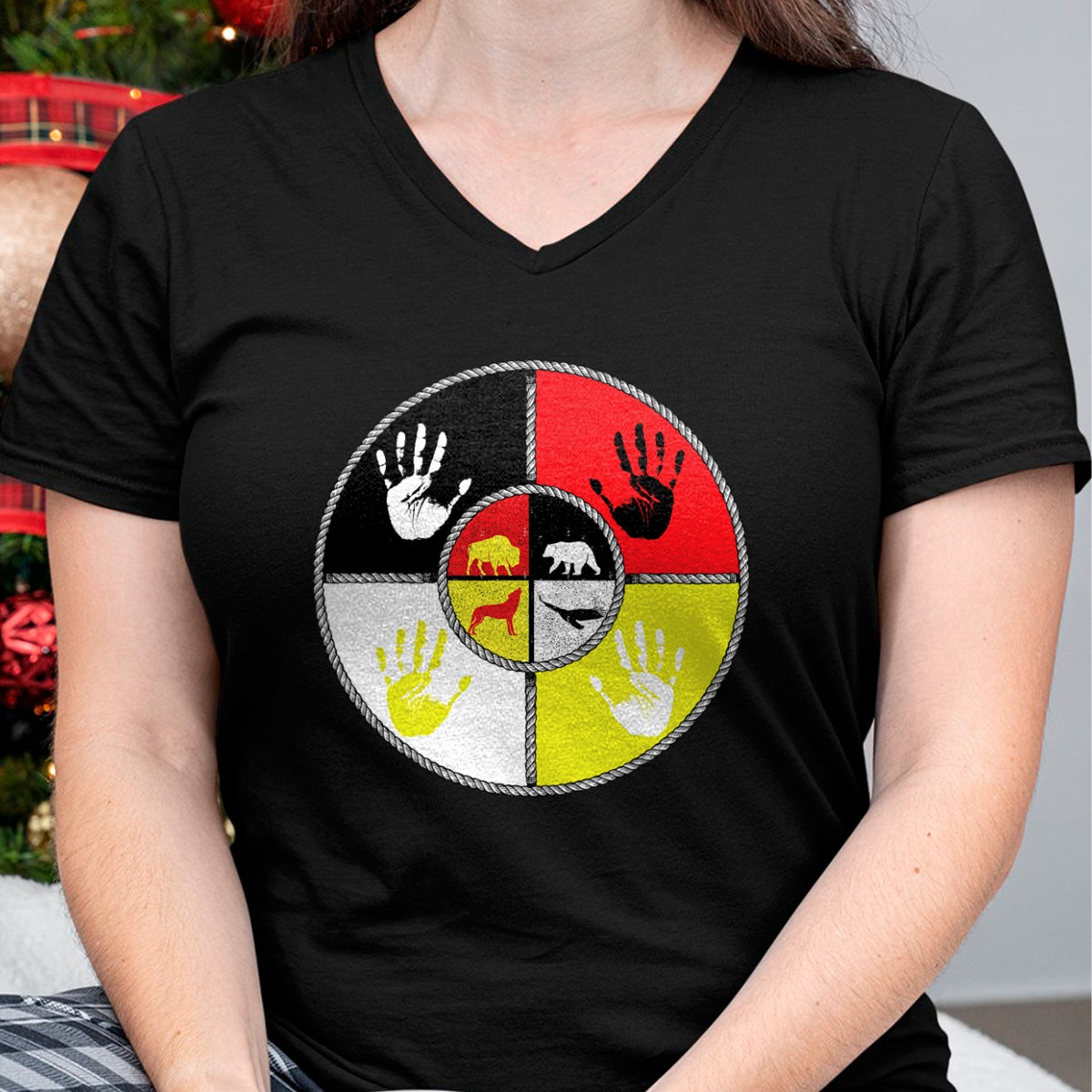 Native American T-Shirts, Vintage Native American Unisex T-Shirt/Hoodie/Sweatshirt HLT00 - Native Americans - Medicine Wheel - MMIW T-Shirt (1)