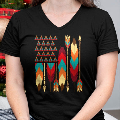 Native American T-Shirts, Vintage Native American Unisex T-Shirt/Hoodie/Sweatshirt HLT00 - Native American Flag - Pride Month Indigenous People Veteran T-Shirt