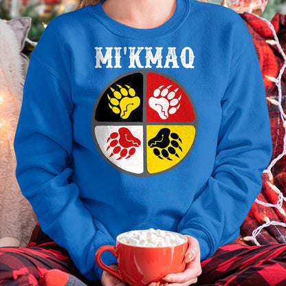 Native American T-Shirts, Vintage Native American Unisex T-Shirt/Hoodie/Sweatshirt HLT00 - Micmac Mi'kmaq Nation Native American Medicine Wheel T-Shirt