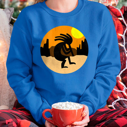 Native American T-Shirts, Vintage Native American Unisex T-Shirt/Hoodie/Sweatshirt HLT00 - Kokopelli Native American Sunset T-Shirt T-Shirt