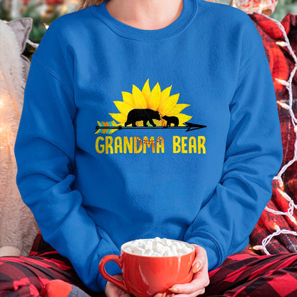 Native American T-Shirts, Vintage Native American Unisex T-Shirt/Hoodie/Sweatshirt HLT00 - Grandma Bear Sunflower Native American T-Shirt (1)