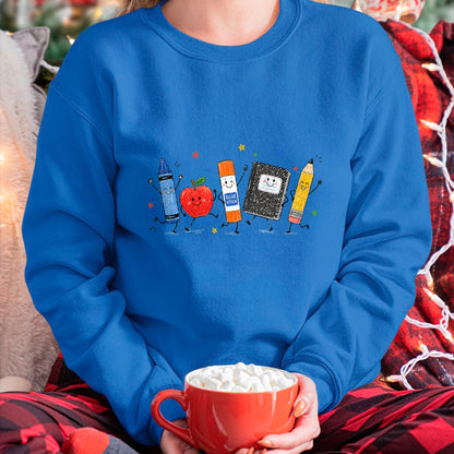 Best Teacher Shirt, Funny Teacher UnisexT-Shirt/Hoodie/Sweatshirt HLT00 - Cute School Supplies Back to School Teacher Student Doodle T-Shirt