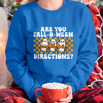 Best Teacher Shirt, Funny Teacher UnisexT-Shirt/Hoodie/Sweatshirt HLT00 - Halloween Teacher are You Fall-O-Ween Directions Spooky T-Shirt