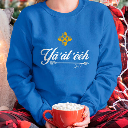 Native American T-Shirts, Vintage Native American Unisex T-Shirt/Hoodie/Sweatshirt HLT00 - Navajo Yá'át'ééh Native American Tribal Greeting Sun & Arrow T-Shirt