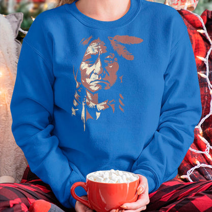 Native American T-Shirts, Vintage Native American Unisex T-Shirt/Hoodie/Sweatshirt HLT00 - Sitting Bull Native American Indian Chief Lakota Sioux Pride T-Shirt (1)