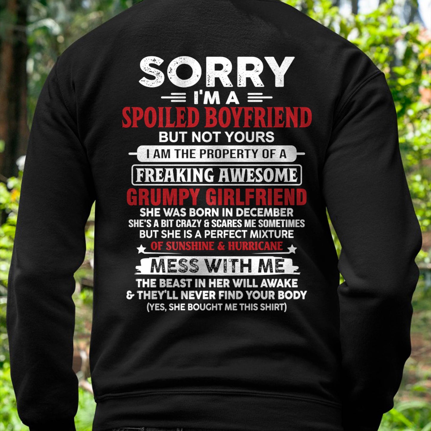 December - Spoiled Boyfriend - Perfect Gift From Girlfriend - EBIL12 (SKU11-18-12)