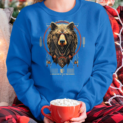 Native American T-Shirts, Vintage Native American Unisex T-Shirt/Hoodie/Sweatshirt HLT00 - American Flag - Bear Native American Mountain Forest Wildlife Bears Lover T-Shirt