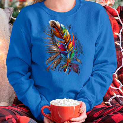Native American T-Shirts, Vintage Native American Unisex T-Shirt/Hoodie/Sweatshirt HLT00 - Feather Southwest Native American Indian Tribal Art Graphic T-Shirt (1)