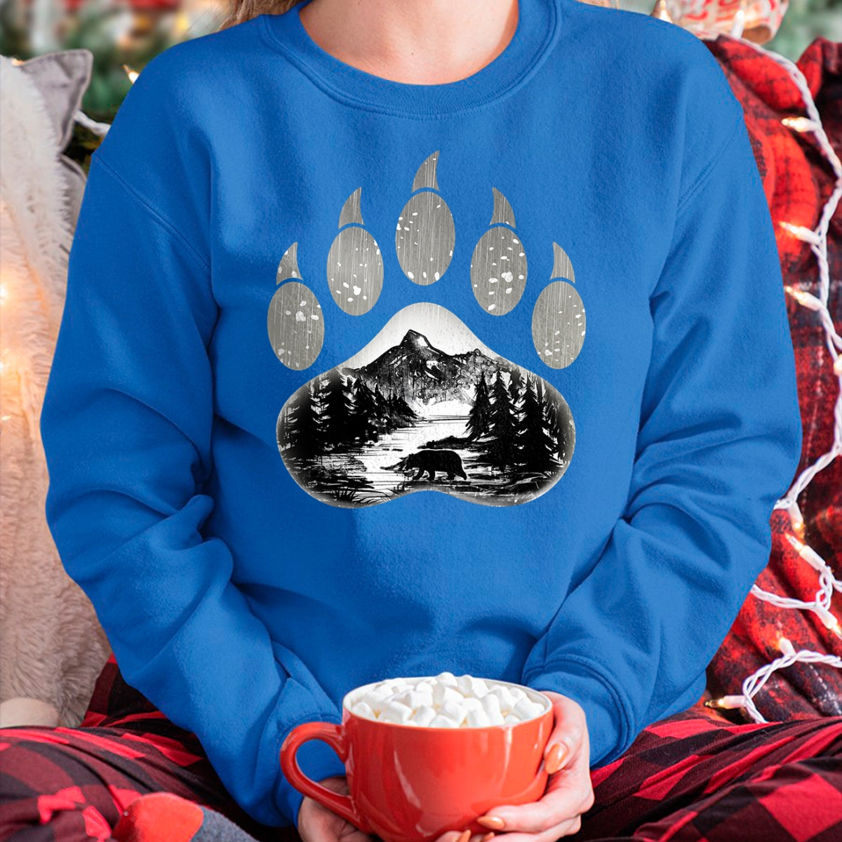 Native American T-Shirts, Vintage Native American Unisex T-Shirt/Hoodie/Sweatshirt HLT00 - Native American Indian Bear Claws Funny Mountain Animal Gift T-Shirt (1)