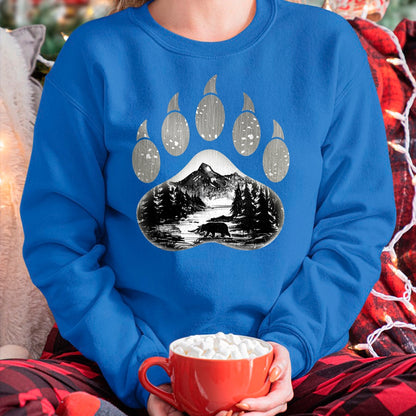 Native American T-Shirts, Vintage Native American Unisex T-Shirt/Hoodie/Sweatshirt HLT00 - Native American Indian Bear Claws Funny Mountain Animal Gift T-Shirt (1)