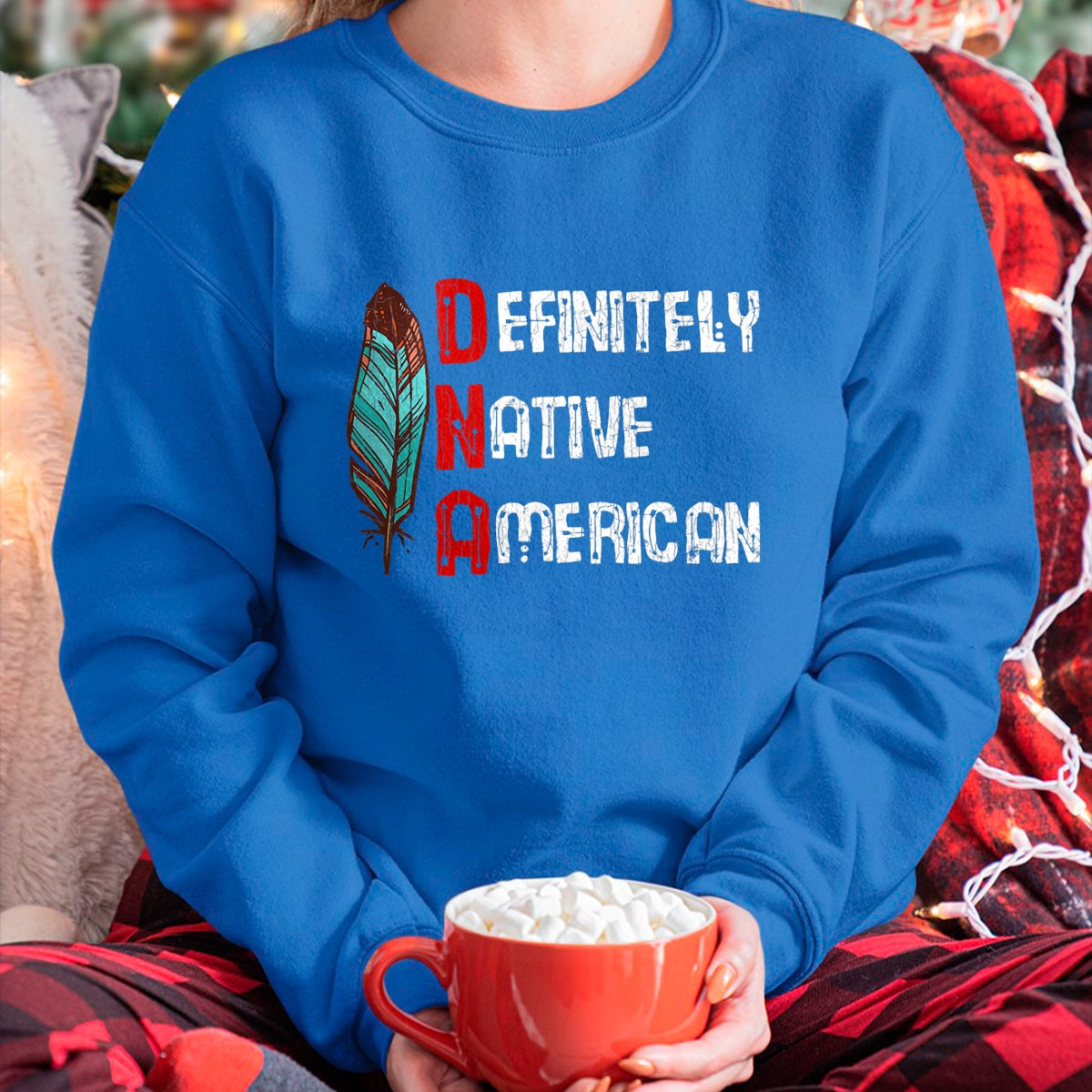 Native American T-Shirts, Vintage Native American Unisex T-Shirt/Hoodie/Sweatshirt HLT00 - American Flag - Definitely Native American Day Funny Graphic T-Shirt