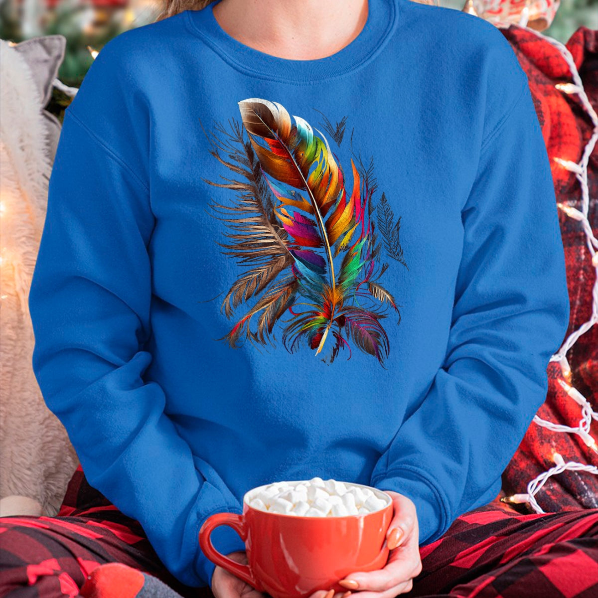 Native American T-Shirts, Vintage Native American Unisex T-Shirt/Hoodie/Sweatshirt HLT00 - Feather Southwest Native American Indian Tribal Art Graphic T-Shirt