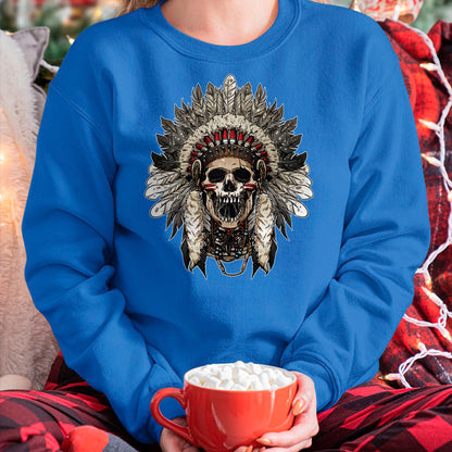 Native American T-Shirts, Vintage Native American Unisex T-Shirt/Hoodie/Sweatshirt HLT00 - American Flag - Chief Head Native American Indians Warbonnets Headdress T-Shirt (1)