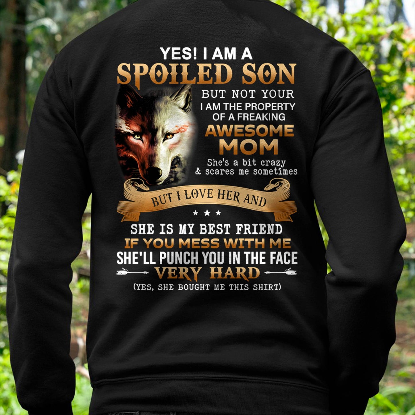 Lucky Son of Awesome Mom - Perfect Gift for Son From Mom - ebil00 (SKU10-128-00)