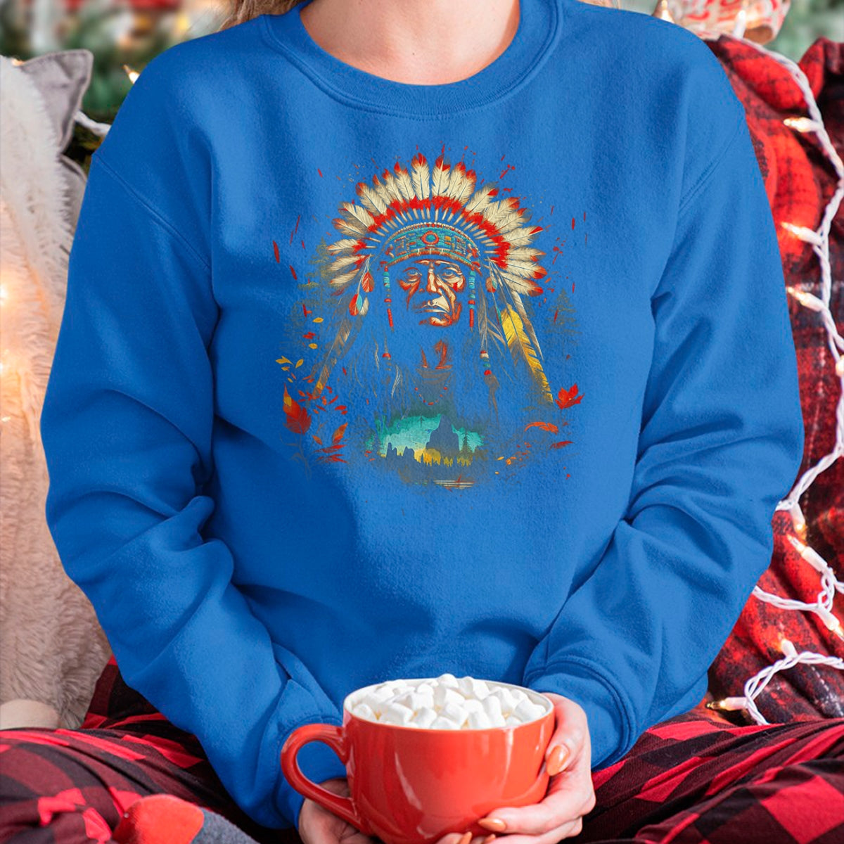 Native American T-Shirts, Vintage Native American Unisex T-Shirt/Hoodie/Sweatshirt HLT00 - Native American Chief Tribes Culture Sacred Sioux T-Shirt (1)