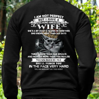 I Am Not Perfect But I Have A Freaking Awesome Wife - Gift For Husband From Wife - DONN00 (SKU06-34-00)