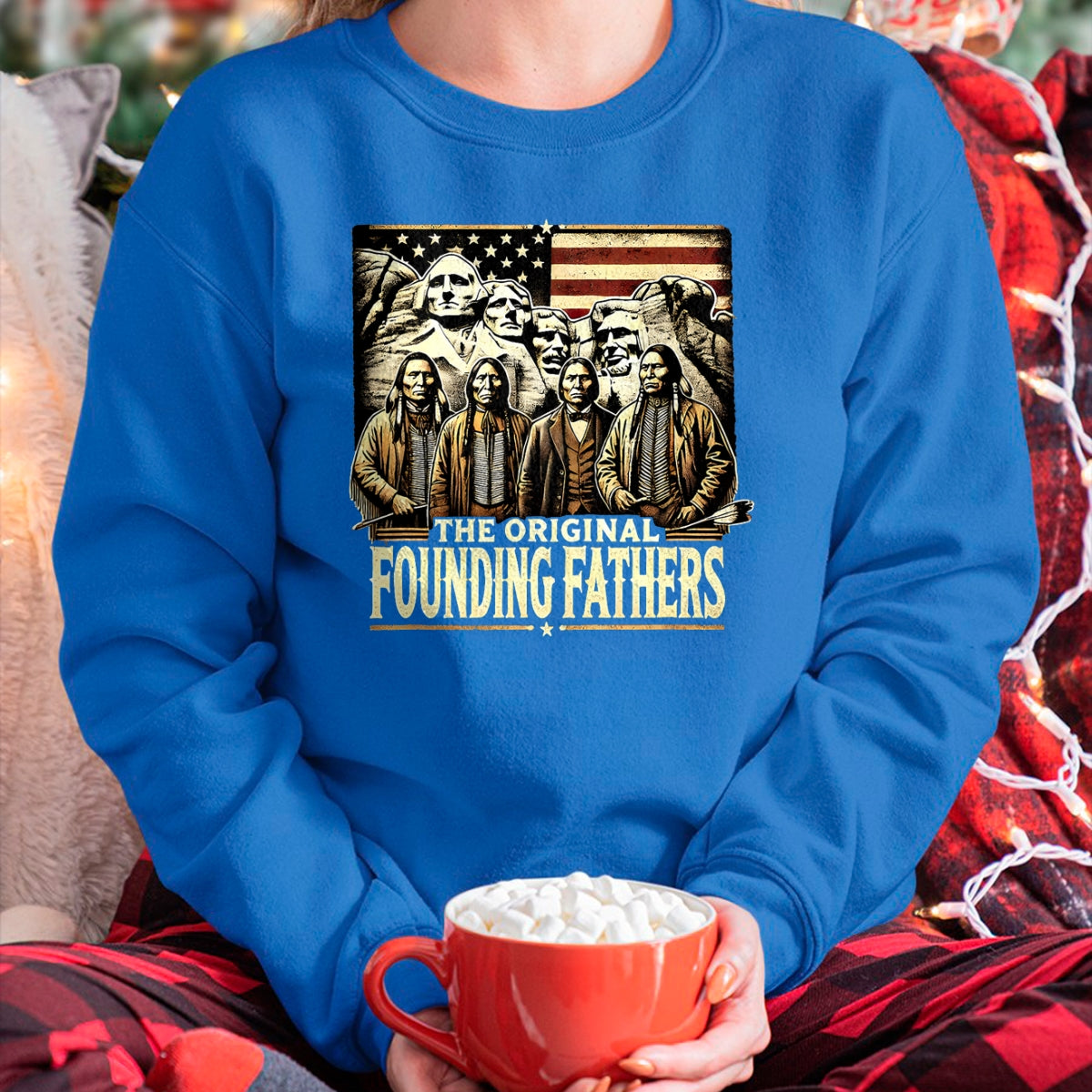 Native American T-Shirts, Vintage Native American Unisex T-Shirt/Hoodie/Sweatshirt HLT00 - The Original Founding Fathers Native American Indian Day T-Shirt