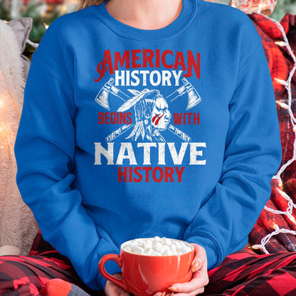 Native American T-Shirts, Vintage Native American Unisex T-Shirt/Hoodie/Sweatshirt HLT00 - Native History - Indigenous Indian Native American Blood T-Shirt (1)