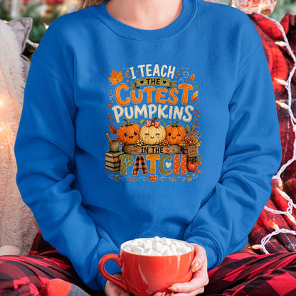 Best Teacher Shirt, Funny Teacher UnisexT-Shirt/Hoodie/Sweatshirt HLT00 - I Teach the Cutest Pumpkins in the Patch Teacher Fall T-Shirt (1)