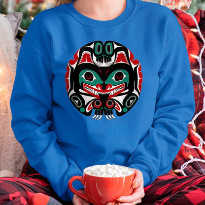 Native American T-Shirts, Vintage Native American Unisex T-Shirt/Hoodie/Sweatshirt HLT00 - Alaska Native American Art Tlingit Eagle Tribal Bear Clan T-Shirt (1)