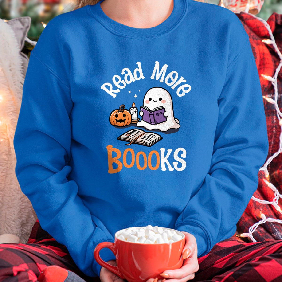 Best Teacher Shirt, Funny Teacher UnisexT-Shirt/Hoodie/Sweatshirt HLT00 - Halloween Ghost Reading Read More Books Librarian Teacher T-Shirt