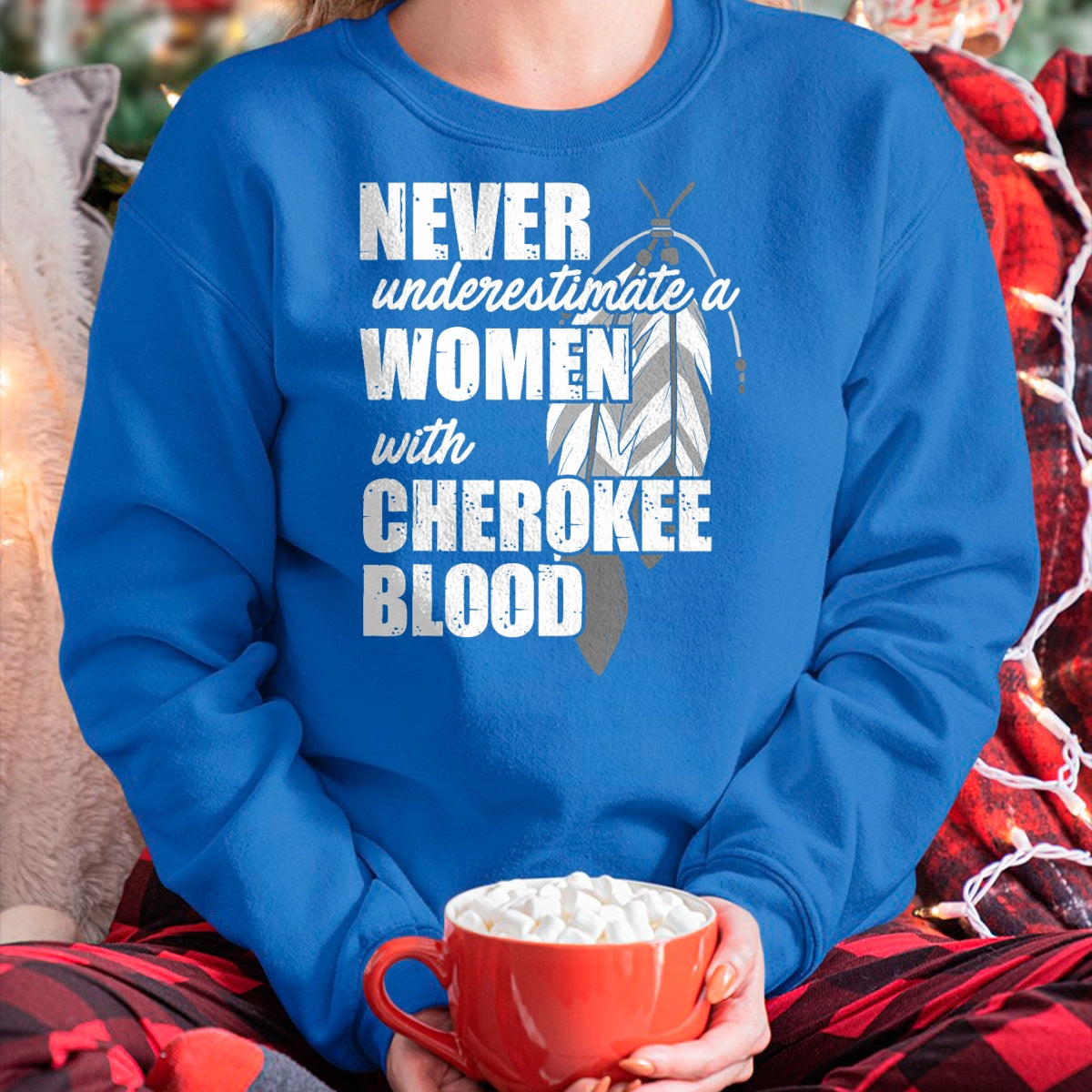 Native American T-Shirts, Vintage Native American Unisex T-Shirt/Hoodie/Sweatshirt HLT00 - American Flag - Cool Cherokee Blood Women Funny Native American Gift For Her T-Shirt (1)